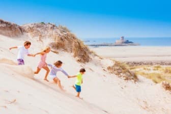 Summer Fun - Family on the beach & sand dune s at Le Braye, St Ouen