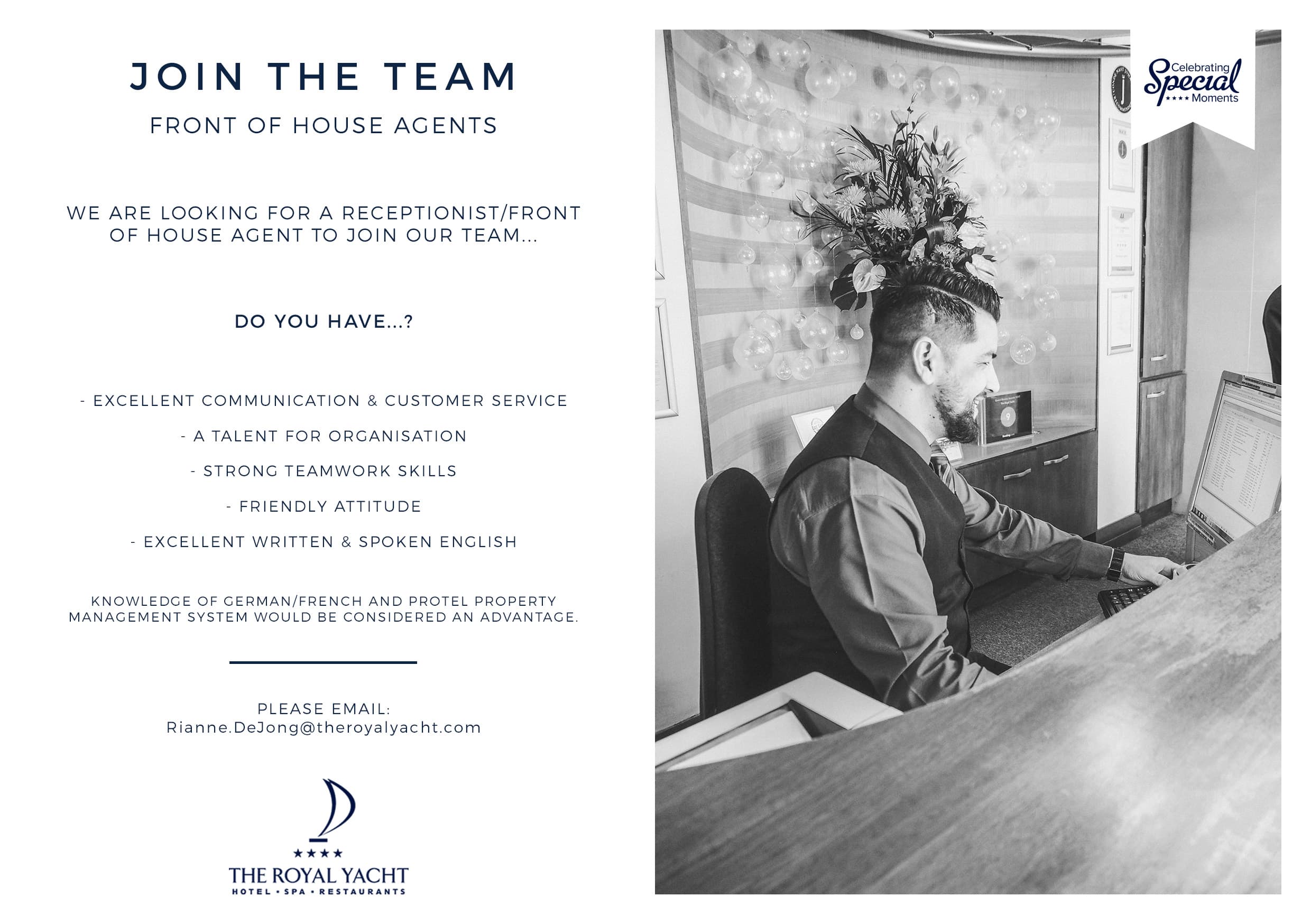 Join the team | Receptionist